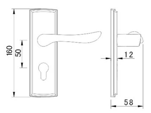 正品百乐门锁具静音双舌门锁简约现代室内房门执手锁GB7801钢拉丝 - 图2