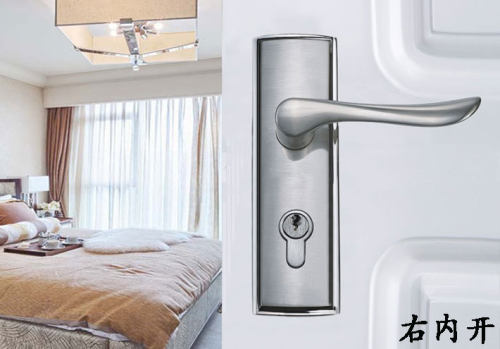 正品百乐门锁具静音双舌门锁简约现代室内房门执手锁GB7801钢拉丝 - 图0