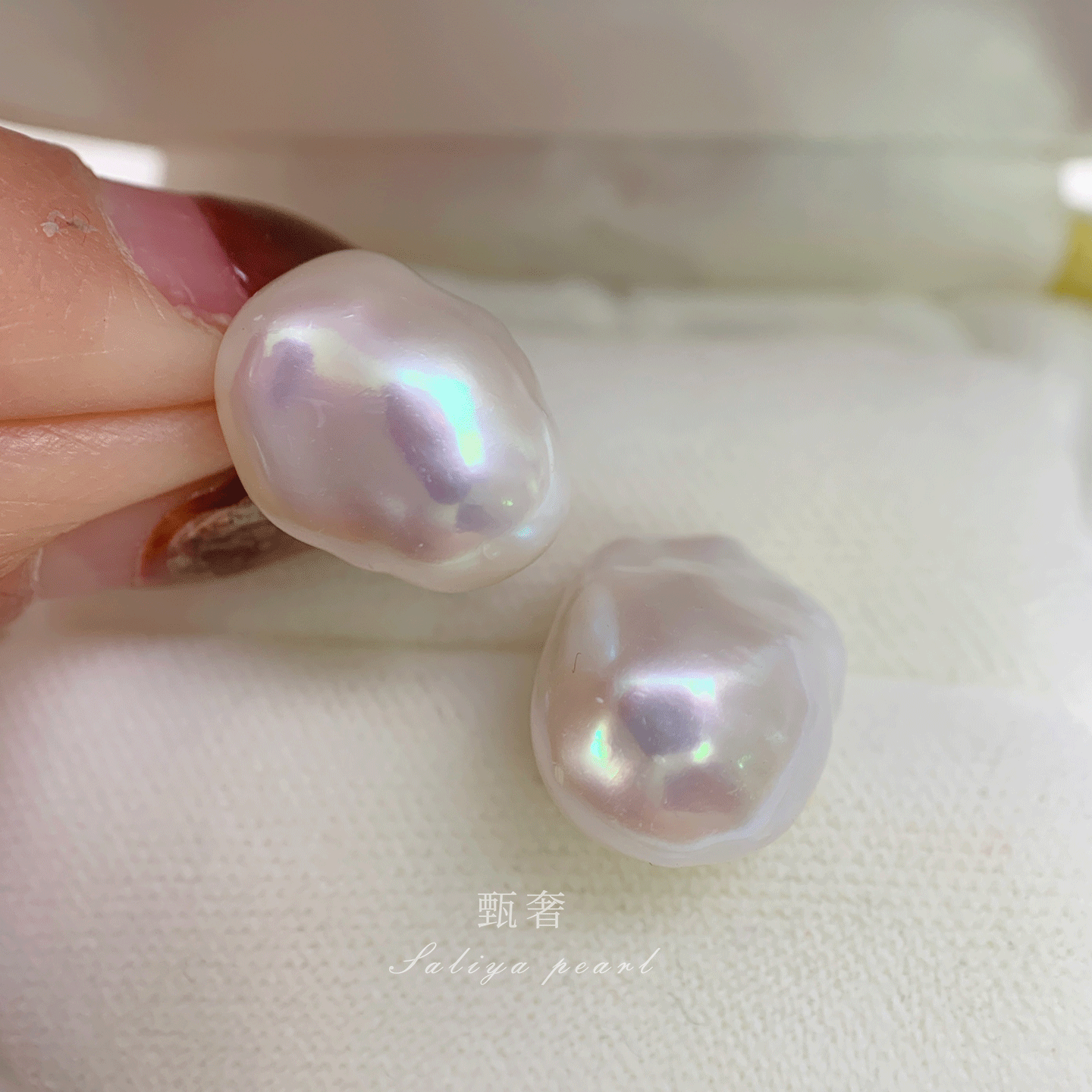 《念如星子》13mm炫彩极光巴洛克天然淡水珍珠耳钉时尚港风耳环,淘宝优惠券,粉丝福利购,淘宝优惠卷