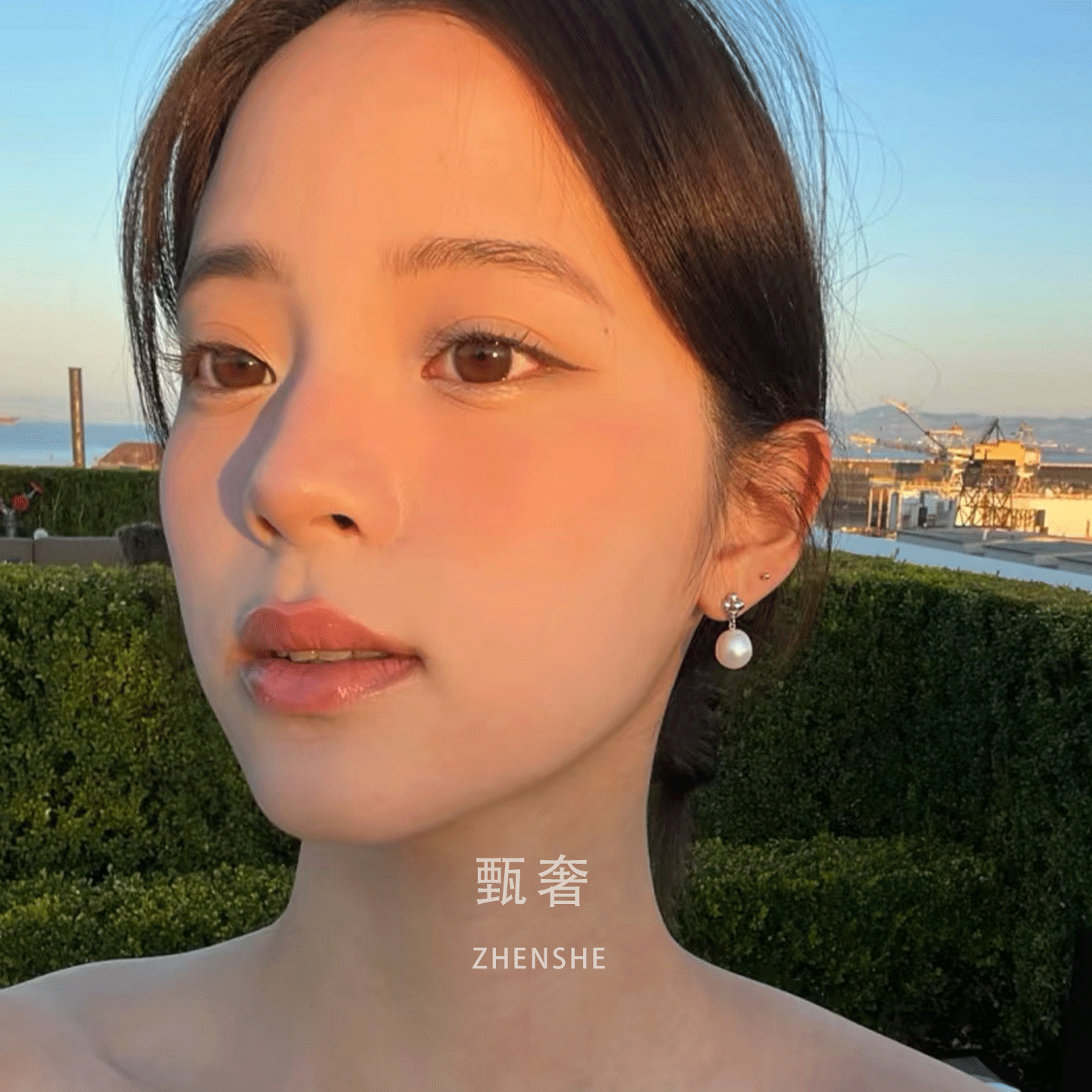 《陌上花开》10mm天然精品无核淡水珍珠水滴形状耳钉925纯银耳饰,淘宝优惠券,粉丝福利购,淘宝优惠卷