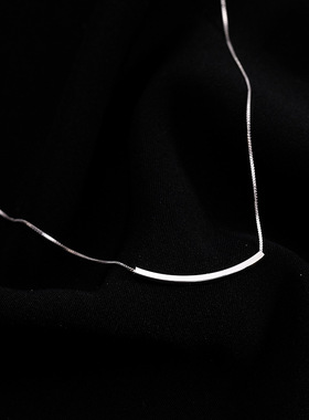 925纯银微笑笑脸项链女 ins小众设计感2022年新款潮轻奢锁骨链