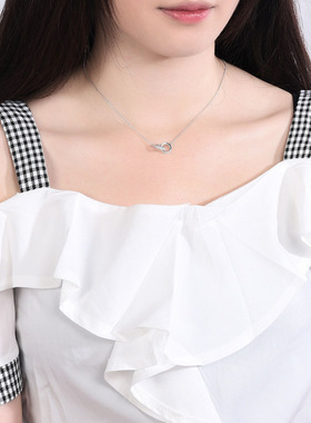 新款同心圈项链甜酷风简约轻奢小众设计感爆款锁骨链钛钢饰品