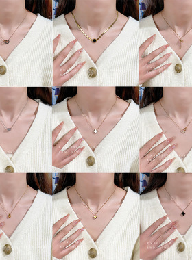 轻奢小众高级感钛钢项链女ins潮时尚百搭气质钛钢锁骨链网红颈链