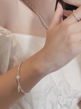 2023新款竹节上岸纯银手链女夏季新款ins原创设计感轻奢闺蜜礼物