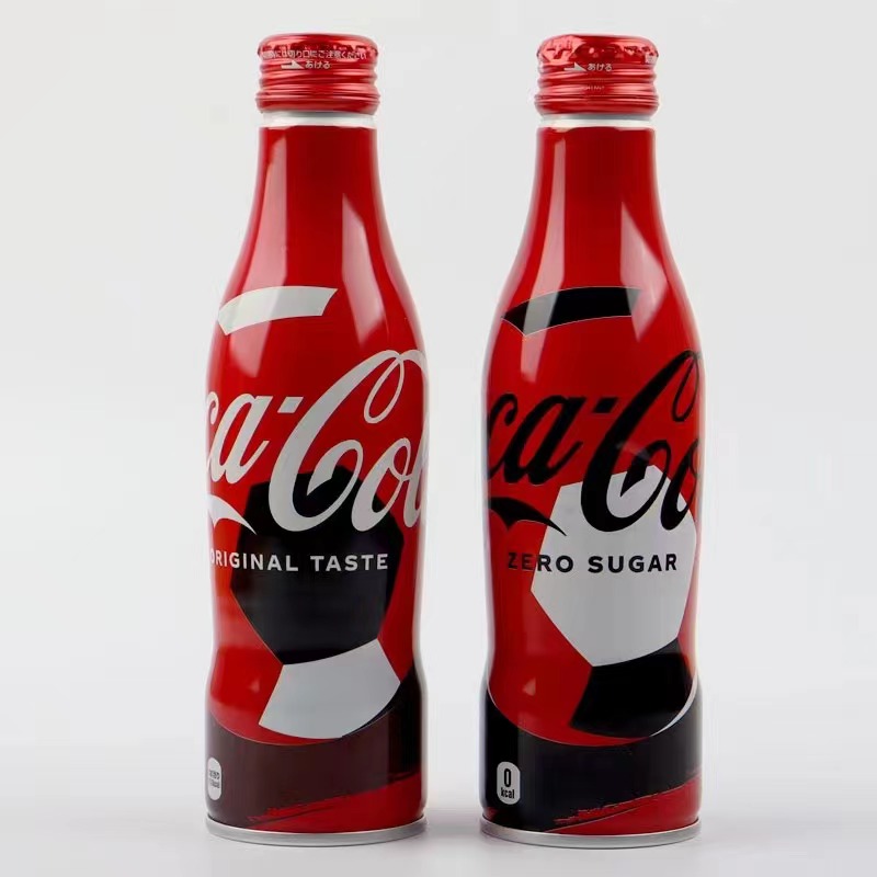 2022日本进口Coca－Cola卡塔尔世界杯足球限定收藏版可口可乐铝瓶 - 图2