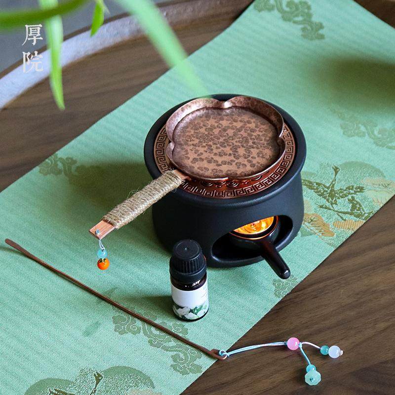 厚院【官雅】紫铜香薰炉小众高级感烤茶盘可干烧植物香粉持久熏香,淘宝优惠券,粉丝福利购,淘宝优惠卷