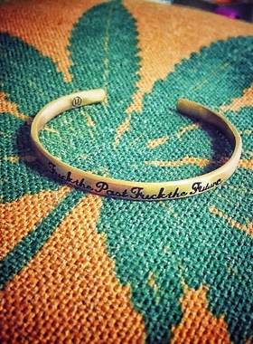 欧美风复古钛钢情侣学生饰品手环