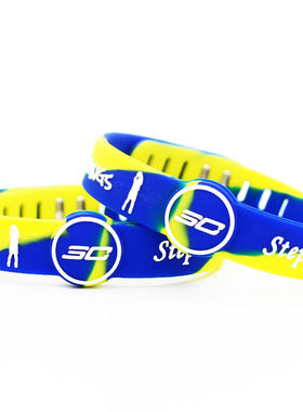 nba夜光可调节大小搭扣硅胶手环