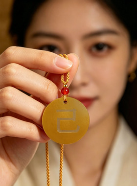 托玛琳能量牌招财护身符吊坠