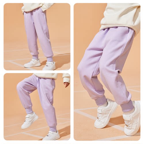 班尼路童装YBB系列女童长裤2025新款儿童秋季卫裤女孩休闲运动裤 - 图3