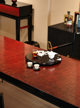 本曼鹤影流丹大漆茶桌漆器家具
