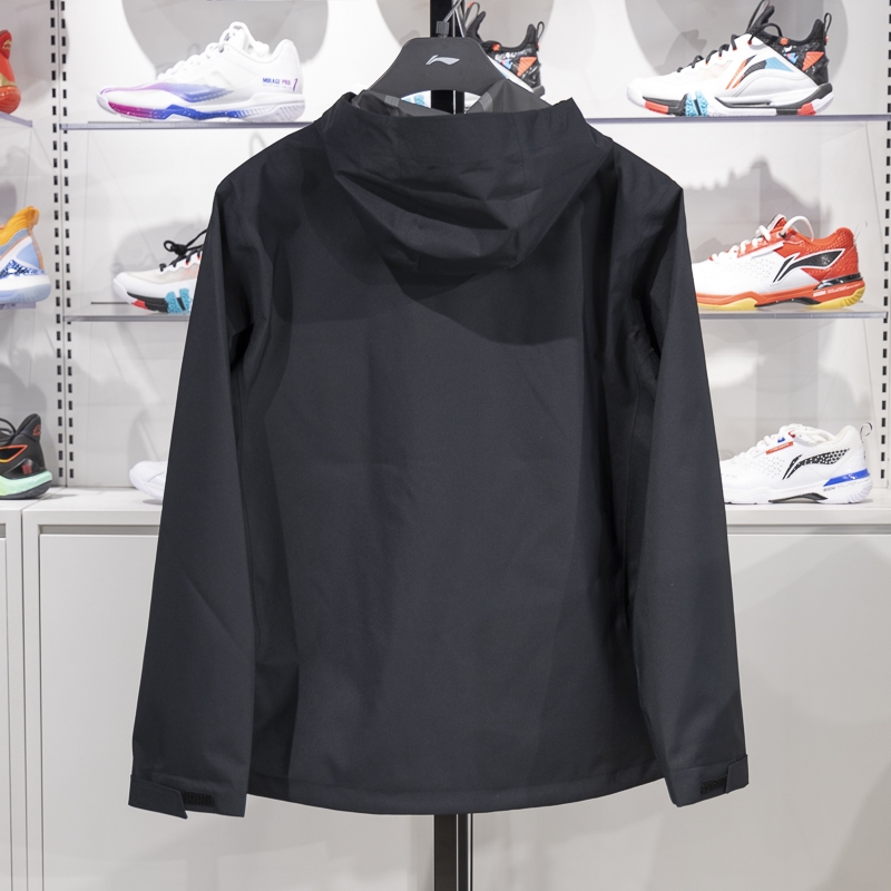 李宁男子运动风衣2024冬季新款健身系列防风保暖连帽外套AFDUC71 - 图2