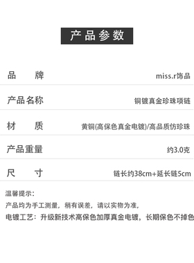 精致优雅珍珠项链锁骨链