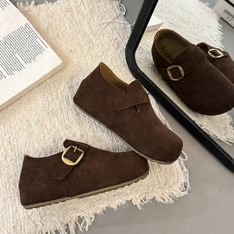 牛皮厚底内增高全包勃肯鞋女鞋2026新款春秋一脚蹬单鞋休闲豆豆鞋,淘宝优惠券,粉丝福利购,淘宝优惠卷