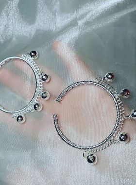 苗铃古风铃铛手镯调节苗疆新款镯子百搭首饰民族风手镯配汉服旗袍