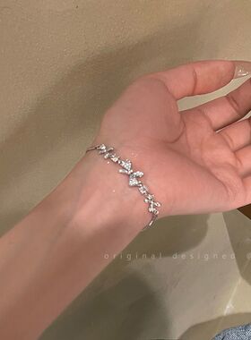 新款轻奢锆石蝴蝶结手链