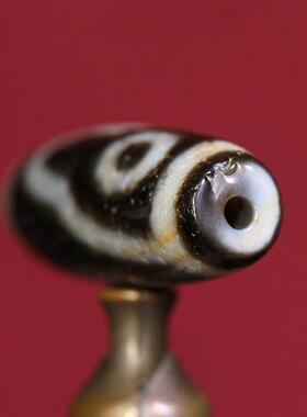 圣饰奇缘天然真品西藏庙供院供老矿玛瑙朱砂龙鳞纹山水天珠锁骨链