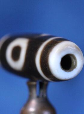 圣饰奇缘 天然真品西藏庙供院供老矿玛瑙 灰皮至纯天地天珠锁骨链