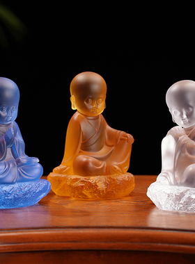 小沙弥古法琉璃新中式风工艺礼品