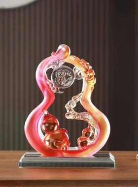 琉璃葫芦工艺品五福禄摆件