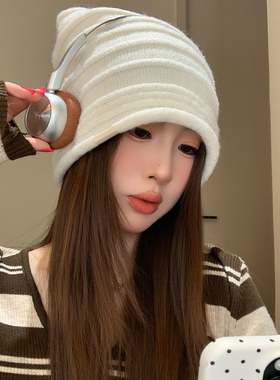 纯色简约堆堆帽女款秋无檐包头帽