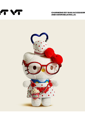 正版hellokitty波点爆米花挂件