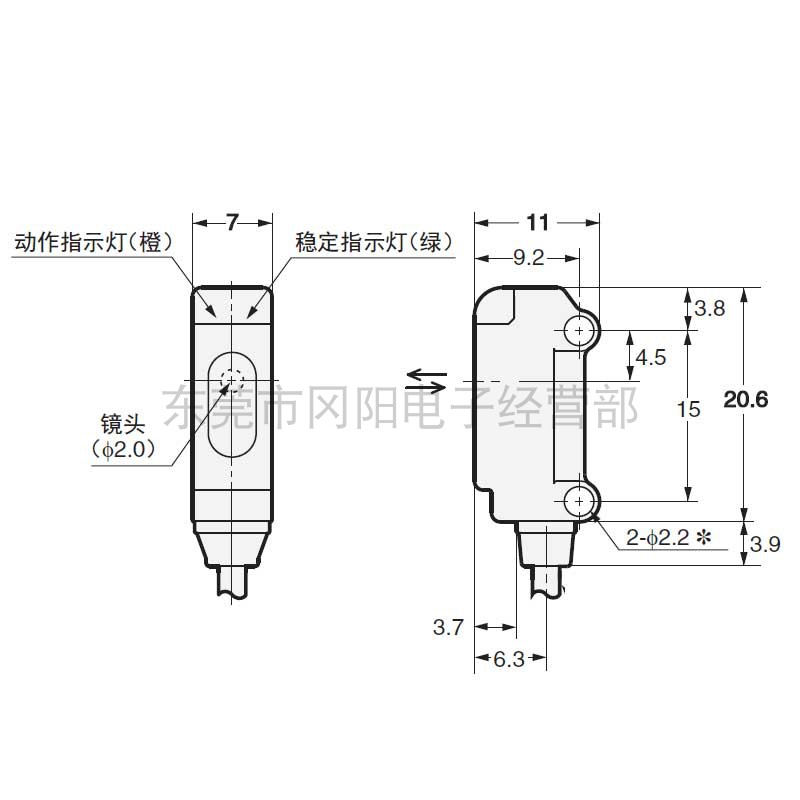 原装日本负载短路保护光电传感器回归反射型无M.S.R功能E3T-SR41 - 图1