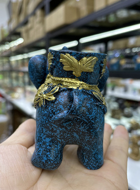 水晶球树脂底座 卡通小象树脂工艺品球座摆件 居家桌面装饰品