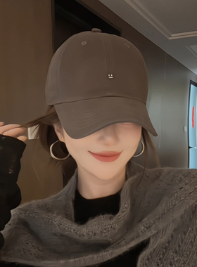 韩系百搭棒球帽子女显脸小鸭舌帽