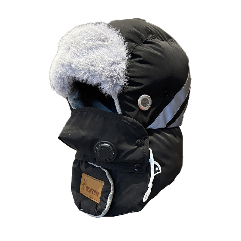 冬季骑行帽子女防寒防风保暖面罩电动车护耳加厚雷锋帽男款套头帽,淘宝优惠券,粉丝福利购,淘宝优惠卷