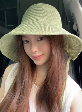 女春夏宽檐可折叠防晒渔夫帽