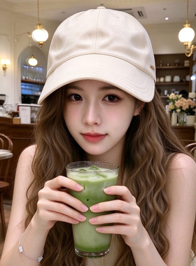 2026秋冬女款一体鸭舌帽假发