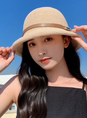 渔夫帽百搭女夏季圆顶草编小礼帽