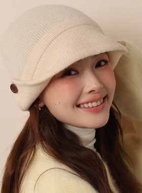 小众设计师羊毛秋冬保暖帽女