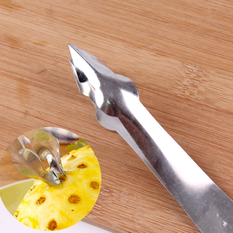 菠萝削皮器不锈钢去眼夹水果甘庶削皮刀挖眼夹子菠萝蜜专用工具 - 图1