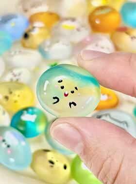 迷你彩色宠物小石头陪伴治愈礼物