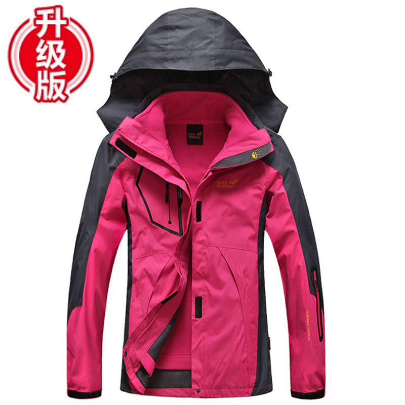 冲锋衣男三合一冬季加厚可拆卸两件套防水透气户外登山服男女风衣 冲锋衣男三合一冬季加厚可拆卸两件套防水透气户外登山服男女风衣