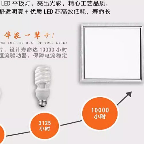 305x493适用品某格集成吊顶led灯厨房卫生间平板灯嵌入式顶扣板灯 - 图1