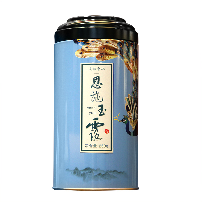 恩施玉露湖北特产富硒茶叶半斤春茶一级蒸青罐装绿茶2023新茶250g