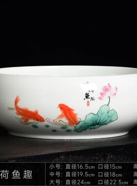 青花瓷烟灰缸大号超大特大 家用客厅新中式复古多功能垃圾艾灸缸