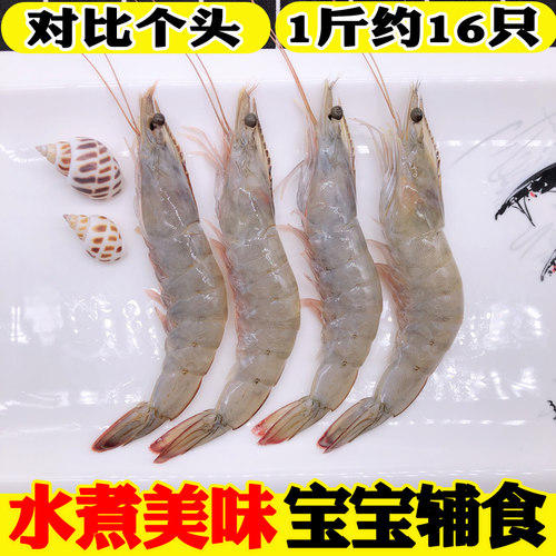 大虾海鲜水产鲜活冷冻基围虾海虾鲜虾对虾青虾白虾活虾速冻虾4斤 - 图0