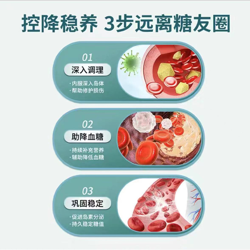 保元德西洋参葡萄籽铬酵母片辅助降血糖非降糖茶药中老年正品kw