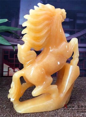 十二生肖马上封侯手工雕刻装饰品