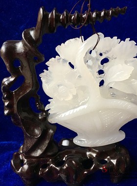 花开富贵工艺品雕刻摆件客厅桌面