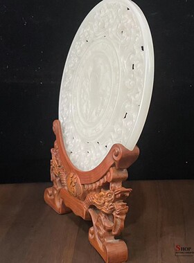 阿富汗玉保平安办公室平安扣玉璧