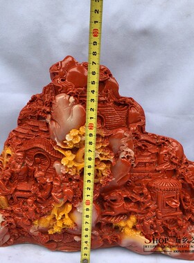 高仿桃园结义山水摆件客厅玄关