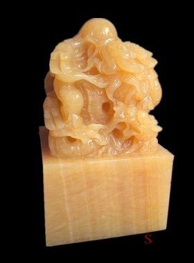 天然风水家居客厅酒柜印章摆件