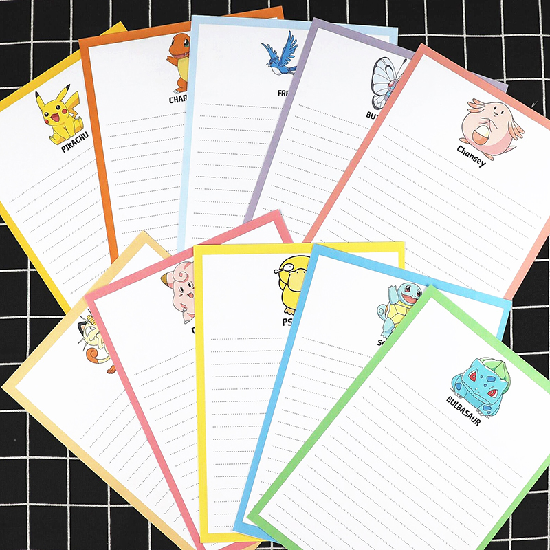 日韩创意可爱卡通 10款小精灵 信封信纸套装小清新信笺包邮可定制 - 图0