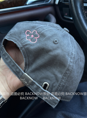 BACKNOW原创美式复古刺绣R棒球帽