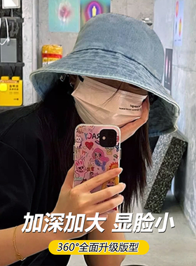 BACKNOW新款大头围牛仔渔夫帽
